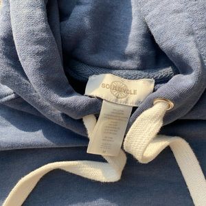 Soulcycle cropped blue sweatshirt
